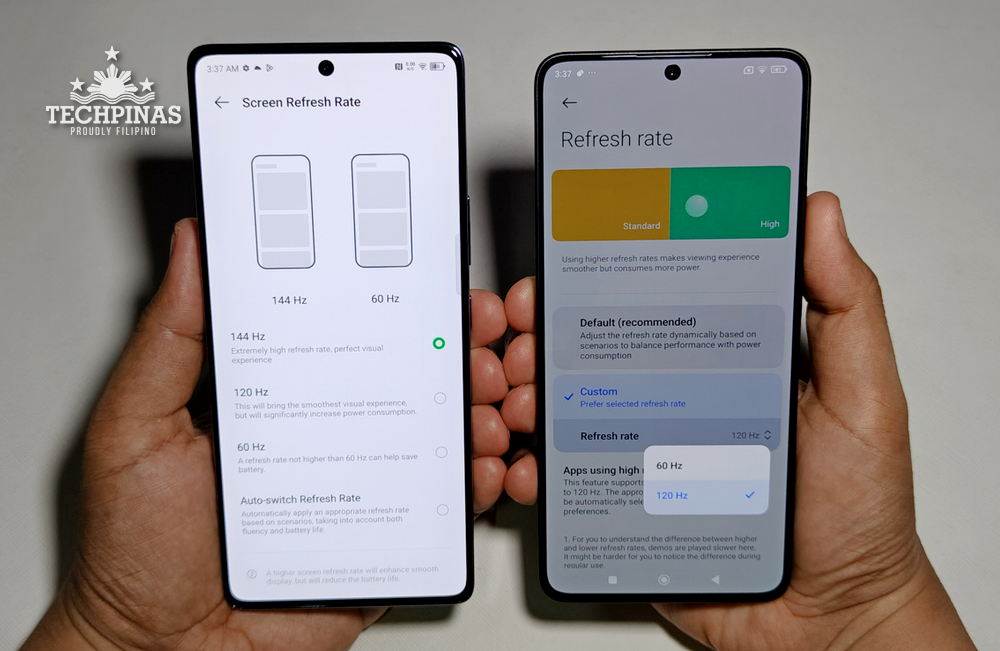 Infinix GT 20 Pro vs Poco X6 Pro 5G Specs Refresh Rate